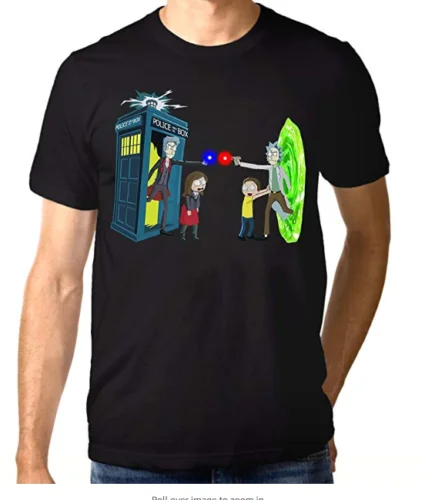Футболка Rick vs Doctor Who, Мужская футболка Rick and Morty