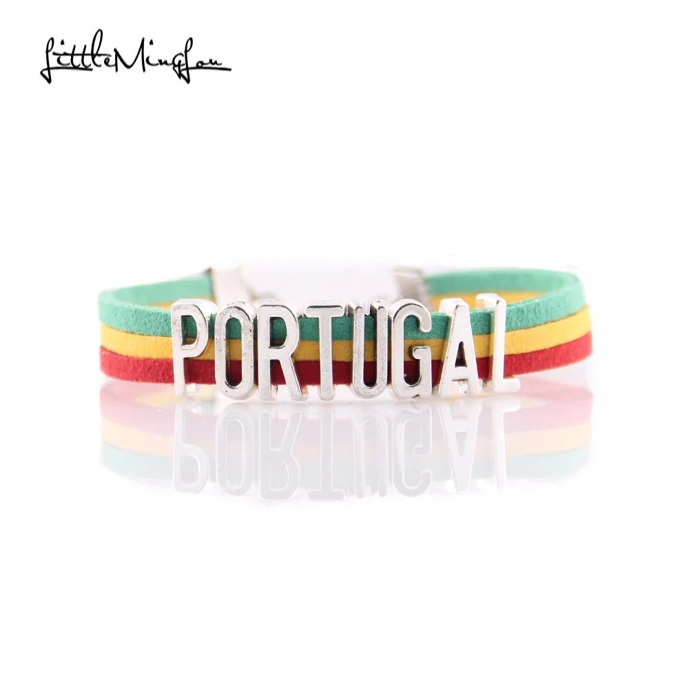 

Little MingLou Infinity Love PORTUGAL Bracelet Heart Charm Bracelets & Bangles For Women Men Leather Braid Suede Country Jewelry