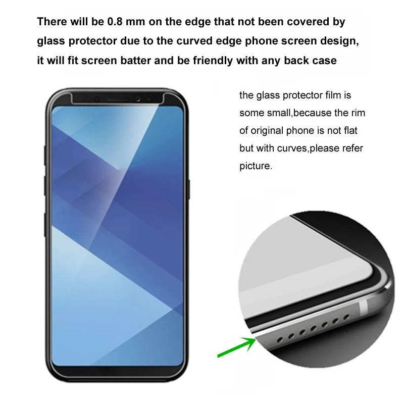2PCS TOLIFEEL Tempered Glass For Samsung Galaxy A8 2018 Screen Protector 9H 2.5D Protective Film A830 | Мобильные телефоны и