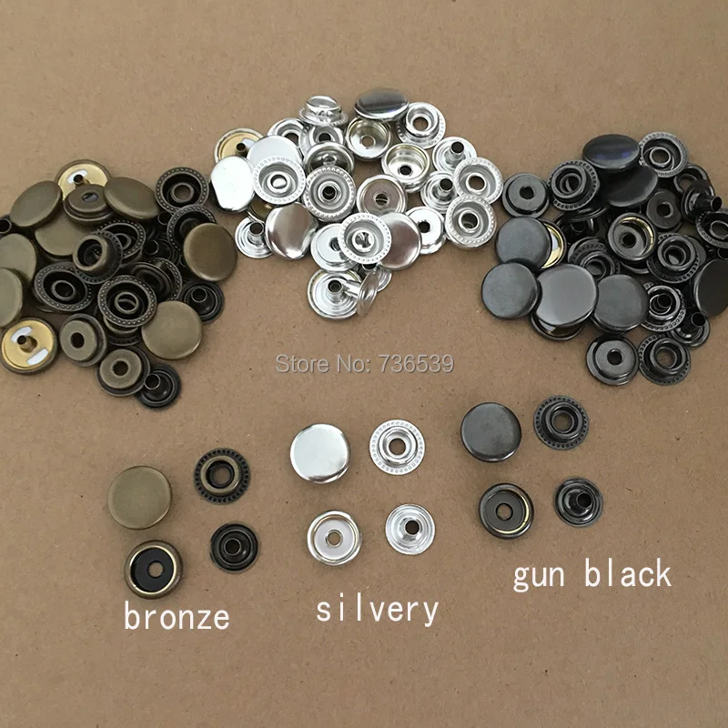 Бесплатная доставка 100sets15mm #201 + инструменты для установки металлические застежки