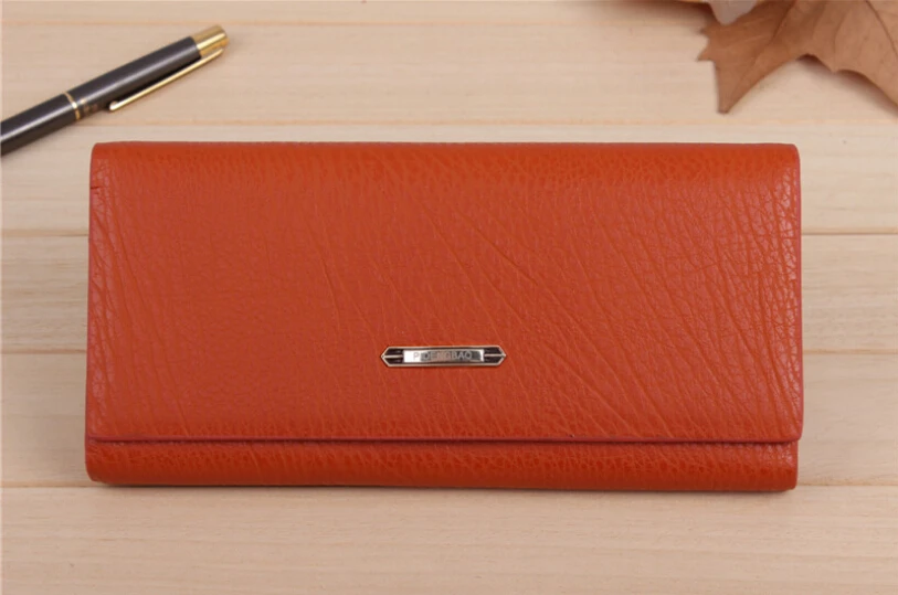 Модные женские кошельки из качественной искусственной кожи 3 складки цвета