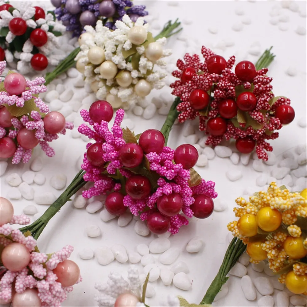 10 шт./лот искусственные цветы ручной работы из вспененного шелка венок для