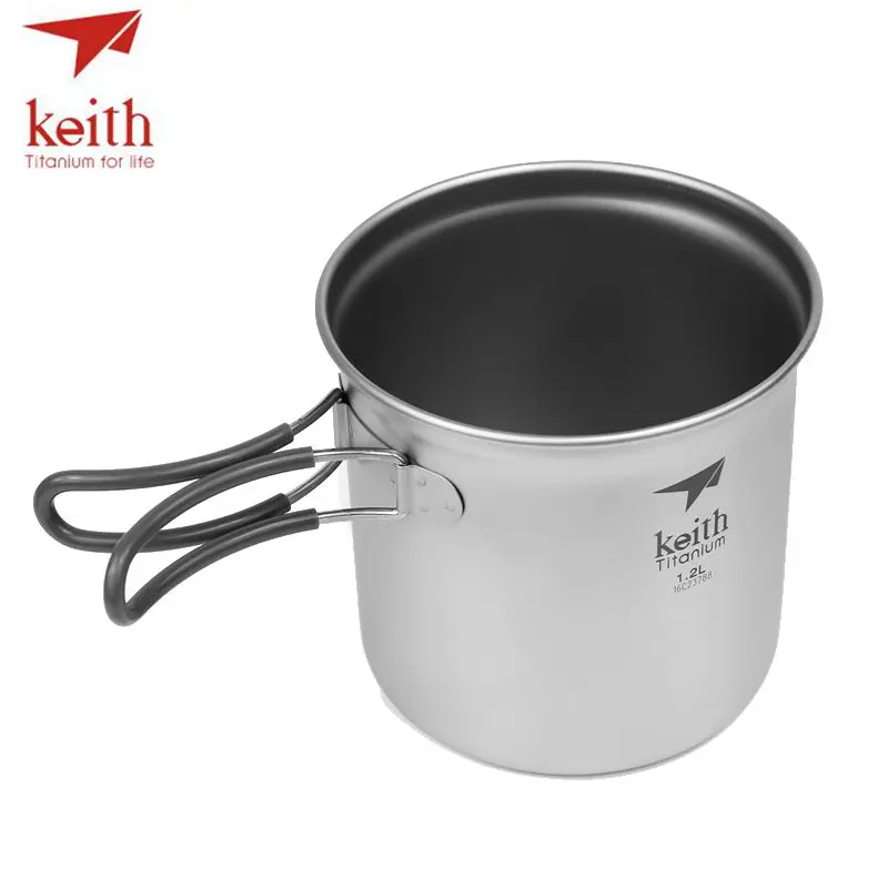 КИТ 2 In1 Титан 400 мл Пан 1.2L Пособия по кулинарии горшок набор складной ручкой Кук
