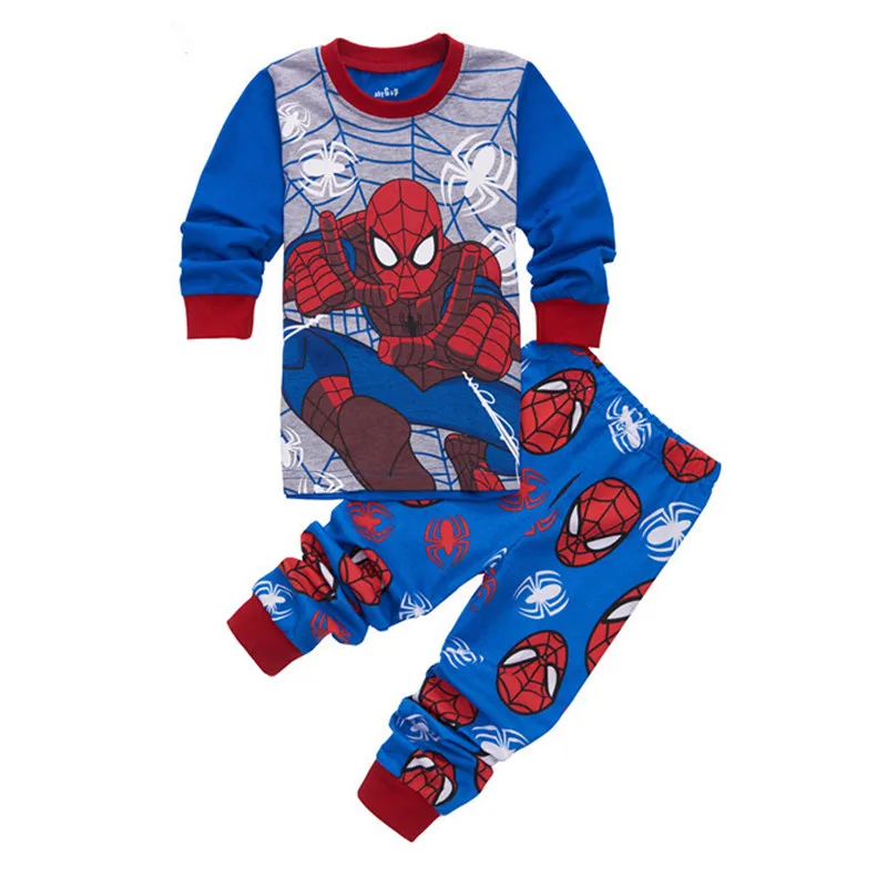 2016 Autumn Spiderman Two-peice Pijamas Suit Children Cloth Pajamas For Kids Unicorn Sleepwear Nightgown Boys |