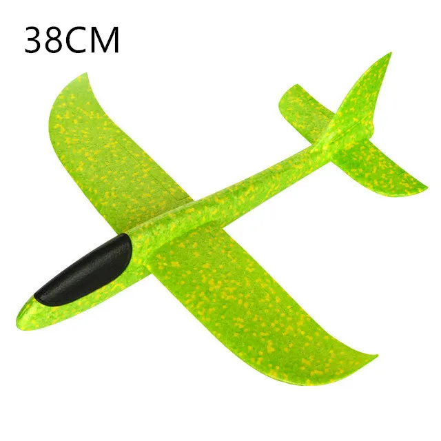 38CM Green 48 см ручной запуск метательный планер EPP пена модель аэроплана Летающий планер самолет игрушка для детей на открытом воздухе летающий планер игрушки самолет - Цвет: 38CM Green