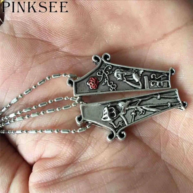 PINKSEE, новинка, 1 пара, сплав, готический, панк, пара, подвеска, ожерелье s для женщин, мужчин, влюбленных, модное ожерелье, ювелирное изделие, подарки