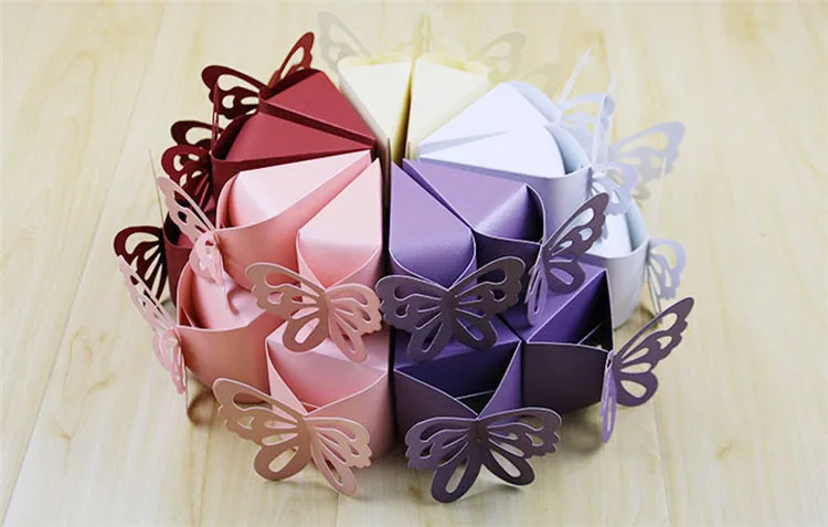 10 шт./компл. Любовь Бабочка вечерние свадебные кареты Baby Shower сувениры подарок коробка сладостей Лидер продаж