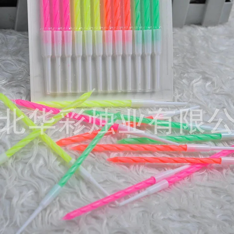 12 ярких цветов свечи для вечеринки дня рождения торта яркие аксессуары