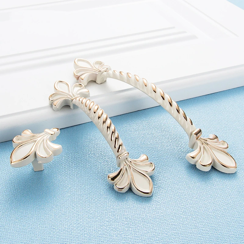 Ручки и ручки для шкафа цвета слоновой кости металлические ящики мебели|cabinet