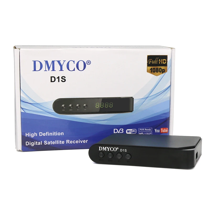 1 год каналы Европа Испания спутниковый ресивер D1S DVB-S2 рецептор H.264 HD 1080P поддержка PowerVu Biss ключ ДЕШИФРАТОР спутникового телевидения
