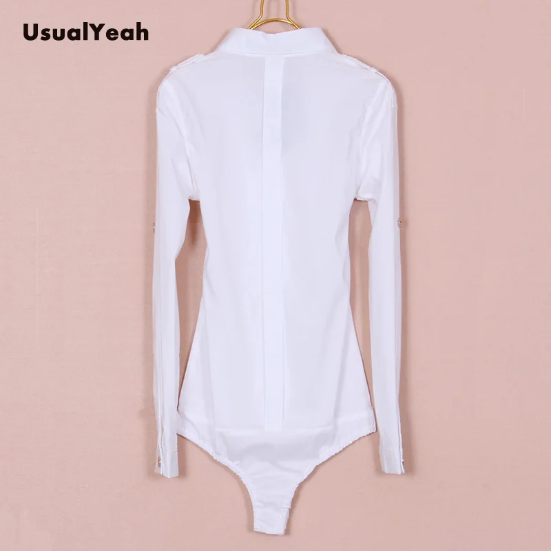 Женская блузка с длинным рукавом двубортная классическая офисная рубашка белого