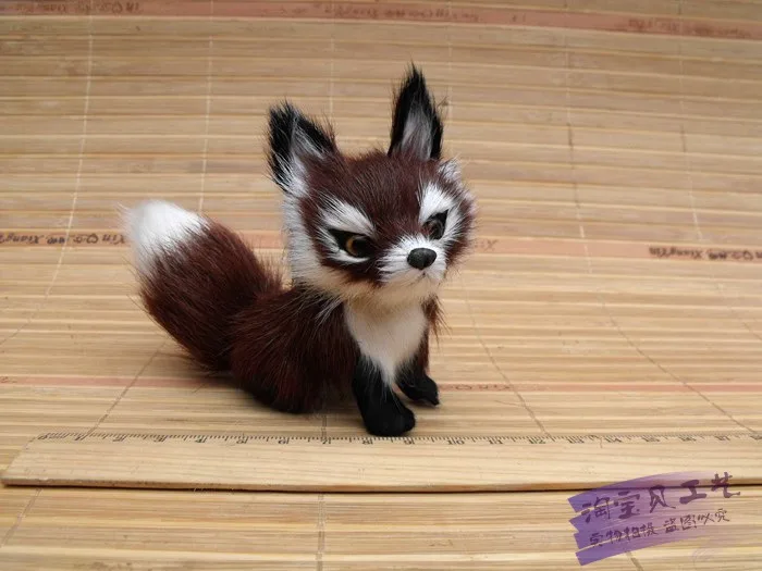 Маленькая милая имитация цвет коричневый лиса кукла подарок 12x5x9 см | Игрушки и