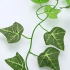 Искусственный Плющ 2,5 м, зеленые листья, фотообои, цветы, домашний декор, пластиковые искусственные цветы, фотообои