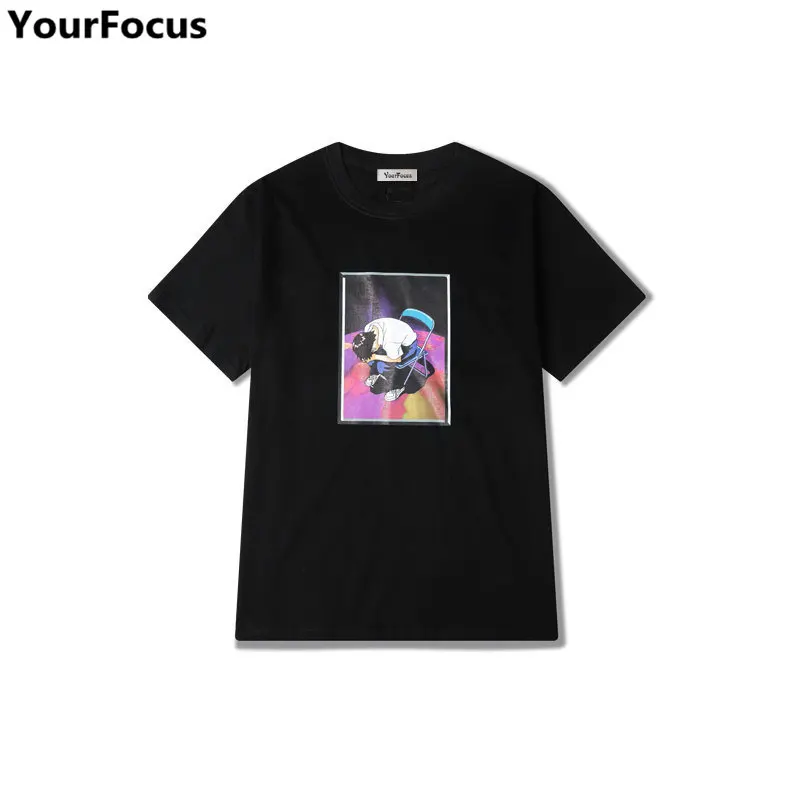 Летняя Винтажная футболка в стиле Харадзюку с надписью на спине скрывает темноту