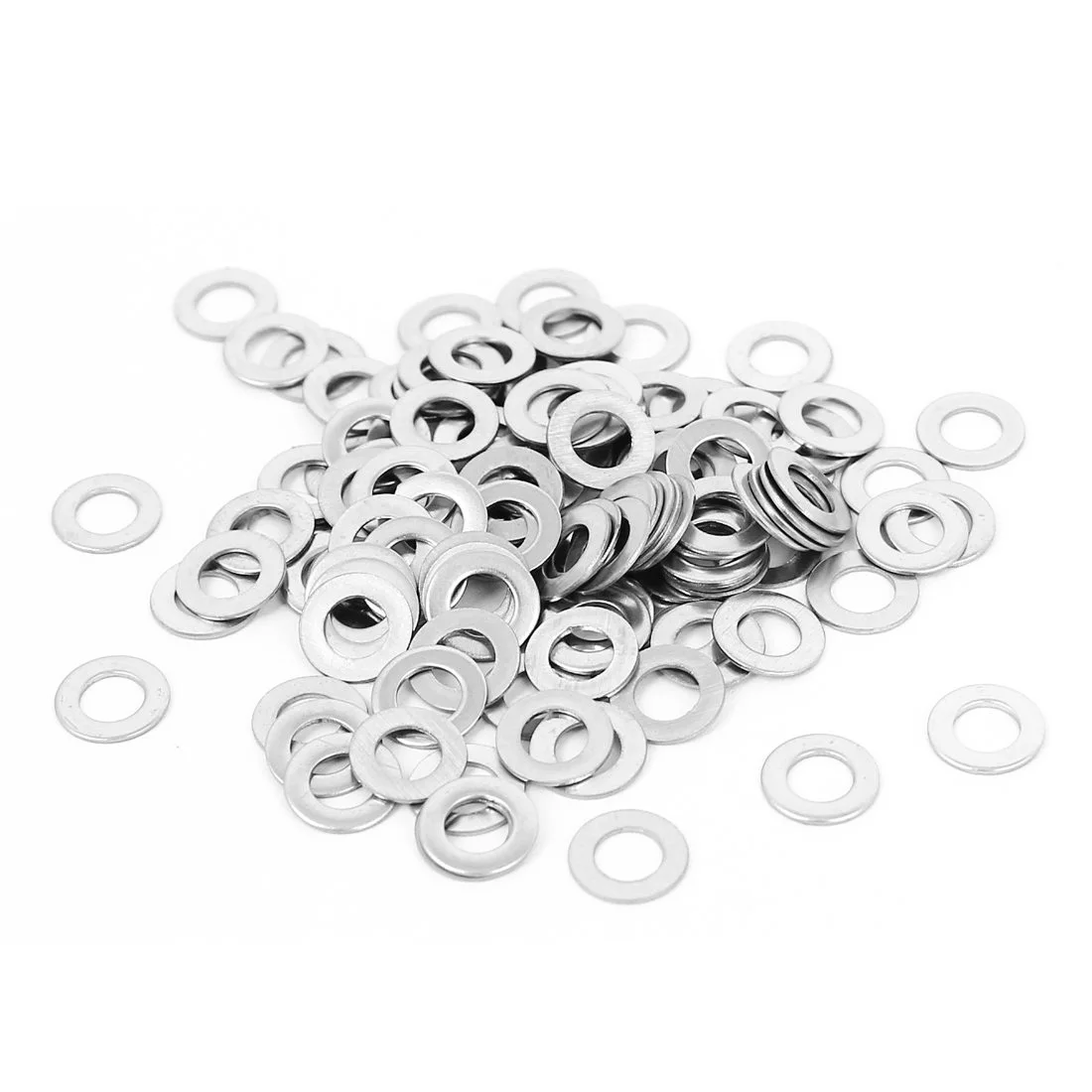 

M4x9mm 304 Stainless Steel Round Flat Washer for Bolt Screw 100Pcs