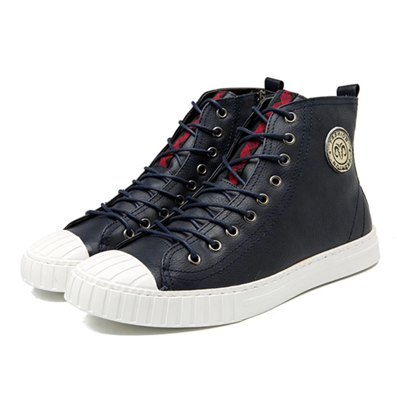 Новинка Повседневная обувь мужские кроссовки на шнуровке высокая плоской