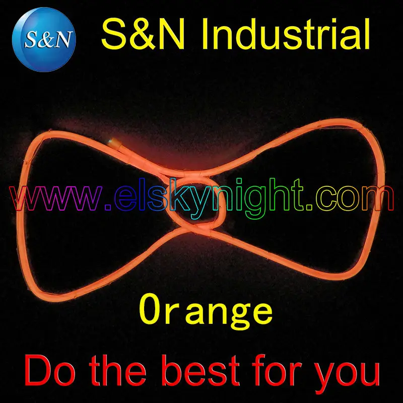 2017 Future warrier оранжевый светящийся светодиодный галстук бабочка EL wire для DJ бара