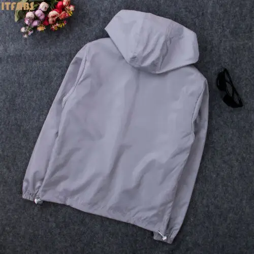 Мужская Спортивная толстовка с капюшоном на молнии водоотталкивающая