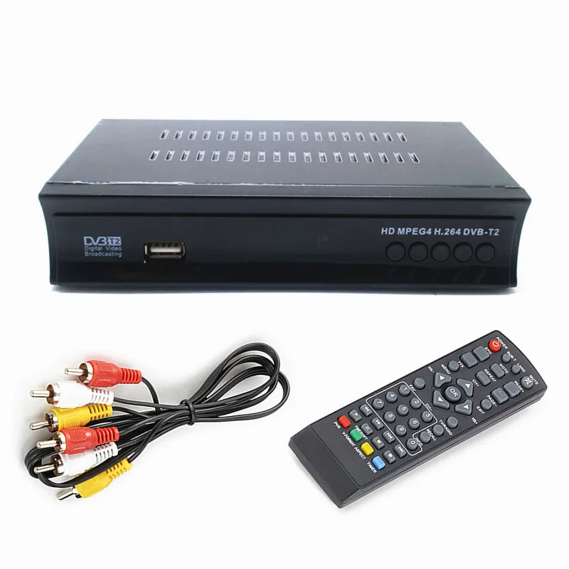 DVB T2/T HD 1080P цифровой наземный ТВ приемник Поддержка Встроенный H.265/HEVC Dolby AC3 Youtube