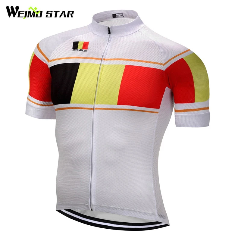 

Weimostar 2018 belgium Team Racing Cycling Jersey Men Profession Sport Cycling Clothing Short mtb Bike Jersey Bicycle Clothes