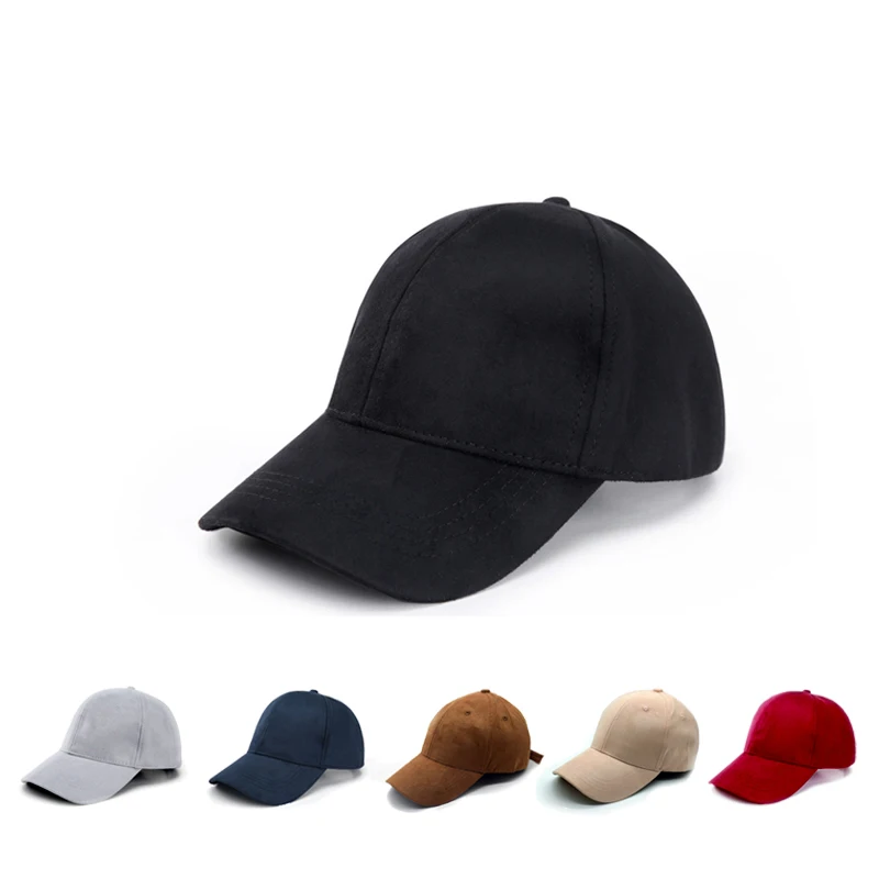 Бейсбольная кепка из искусственной замши с 9 панелями однотонная Snapback