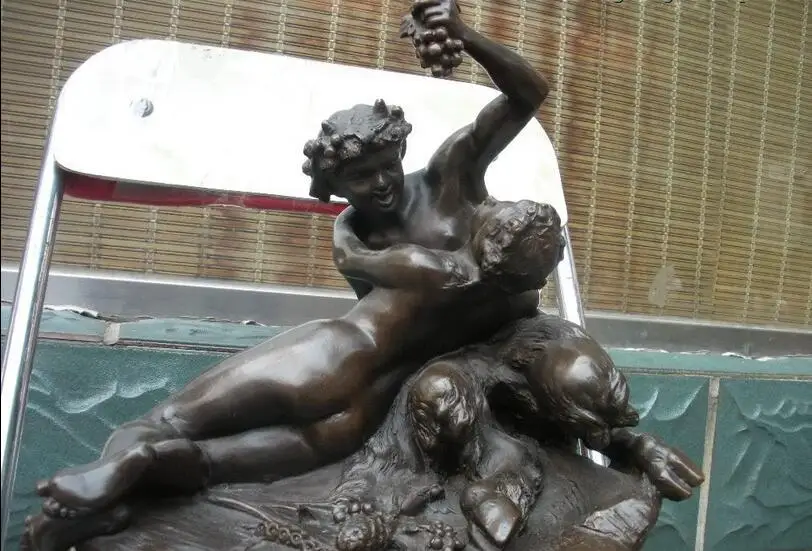 WBY Греческий миф половина человека чудовища Обнаженная Девушка Бронзовая статуя