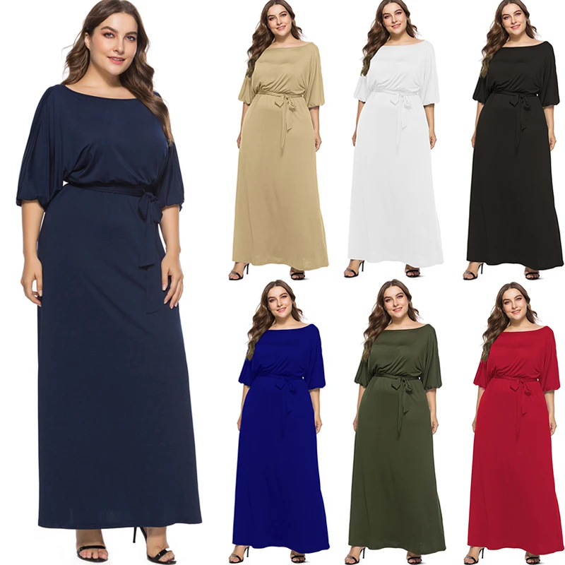 Платье макси с открытыми плечами и рукавом 3/4 на одно плечо|Женские платья| |