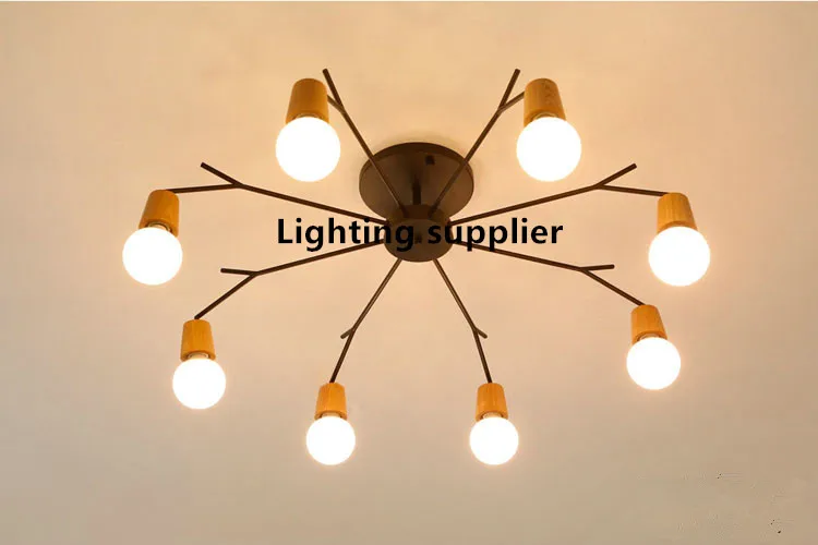 

Nordic Wooden Modern LED ceiling Light For home Living Room Bedroom Ceiling Lamp Luminaire Lampara Techo