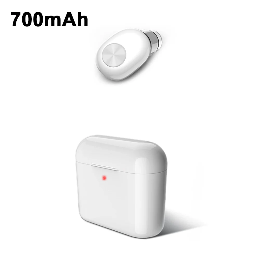 700 mah Мини Спорт на открытом воздухе Беспроводная bluetooth-гарнитура с зарядным чехлом для длительной жизни наушники беспроводные одноушные Спортивные bluetooth - Цвет: 700 mah