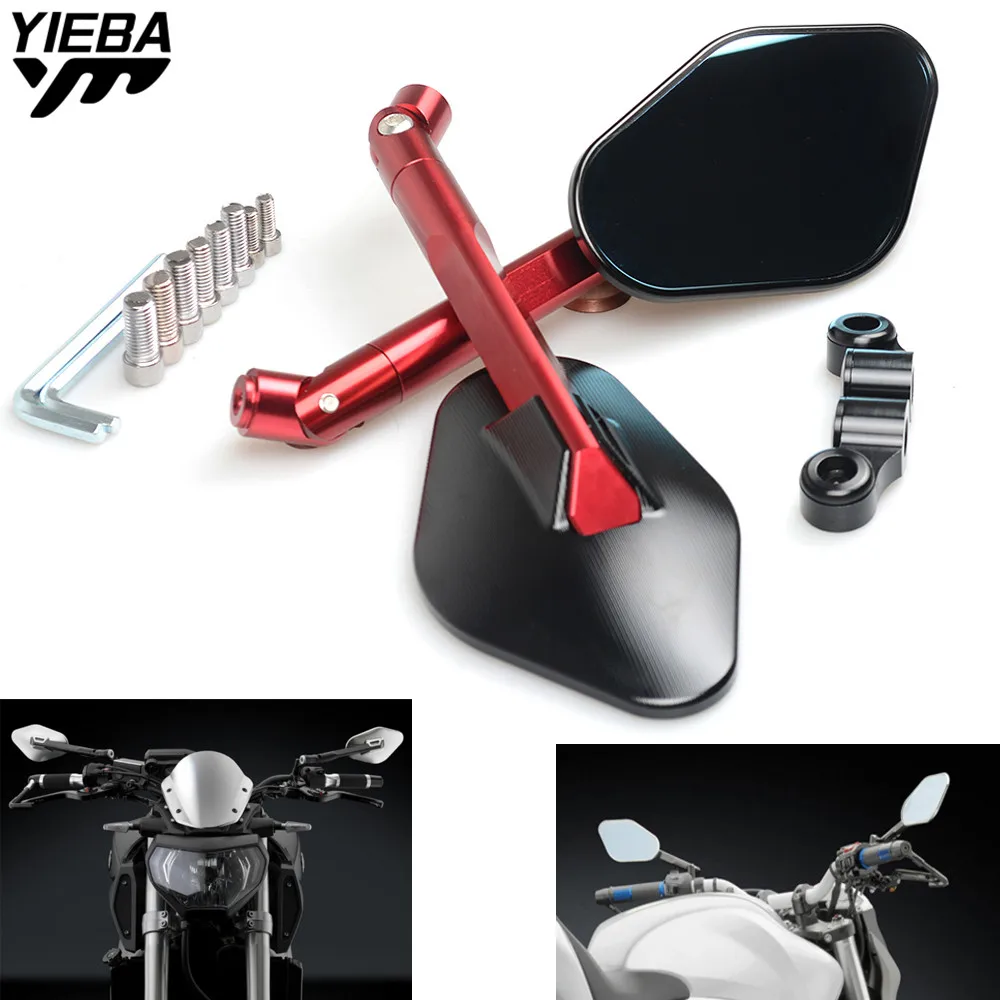 Мотоцикл с ЧПУ зеркала заднего вида синее стекло боковое зеркало для Kawasaki Z800 Z250