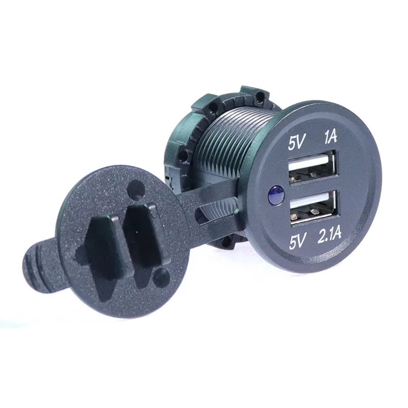 Партия 2 шт., поп dual USB 5V 3.1A автомобиля Автомобильное зарядное устройство для телефона Разъем для мотоцикла