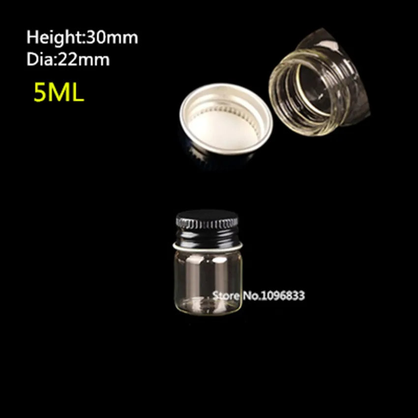 24 шт Мини Стеклянная бутылка пустая стеклянная с алюминиевой крышкой для