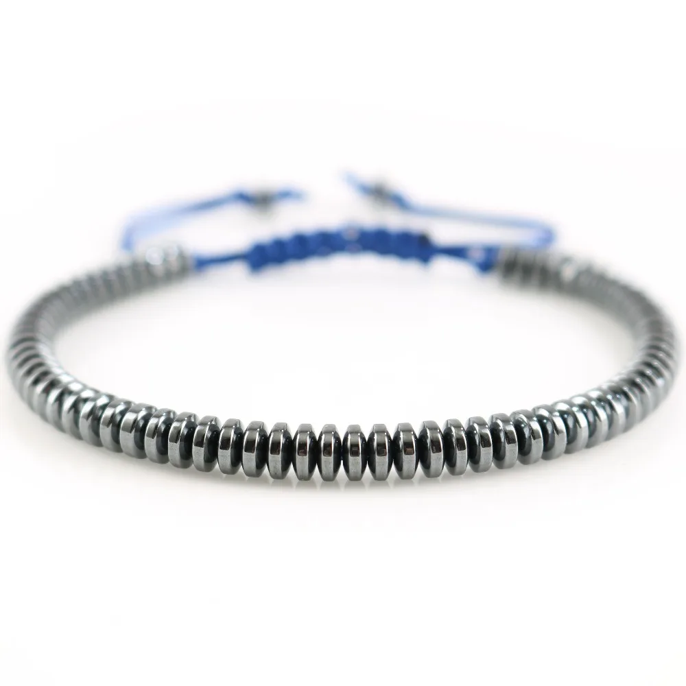 Браслет в стиле бохо ручной работы из Натурального Гематита и воска простой