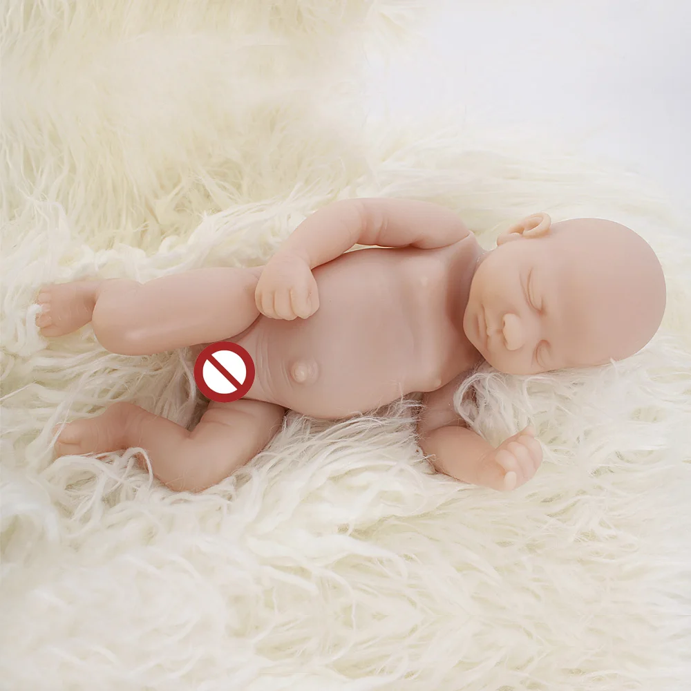 

OtardDolls 10inch unpainted blank reborn doll kit soft vinyl reborn full vinyl body Sleeping Girl by Michael Huang