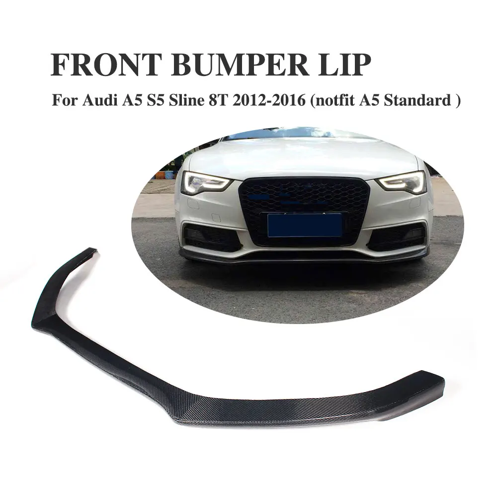 Передний бампер из углеродного волокна спойлер фартук для Audi A5 S5 Bunmper 2012 2016