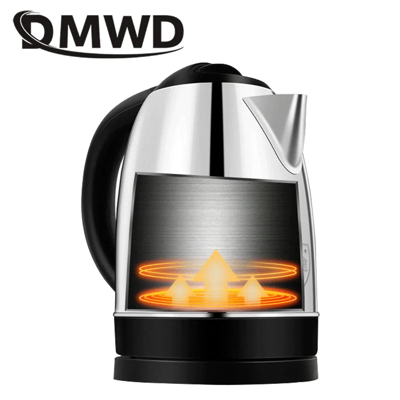 DMWD 1.5L Сплит Стиль Электрический чайник плита из нержавеющей стали Автоматическое отключение питания быстрый горячий водогрейный котел нагреватель чайник ЕС вилка