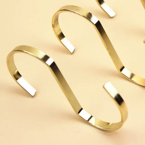 Imitation Gold XUNZHE 2 шт Многоцветный s-образный плоский крючок из нержавеющей стали универсальный подвес стойка многофункциональная домашняя ванная комната кухонные аксессуары - Цвет: Imitation Gold
