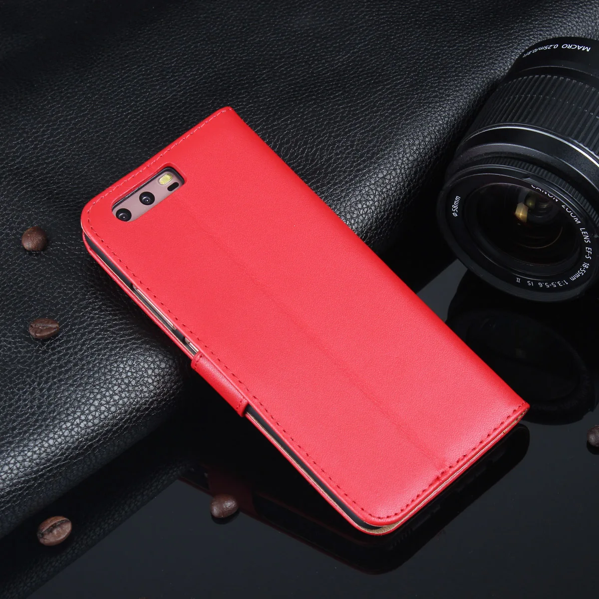 Премиум кожаный флип-чехол Роскошный кошелек чехол для телефона для huawei Ascend P10 держатель для карт кобура чехол для телефона для huawei P10 GG - Цвет: Красный