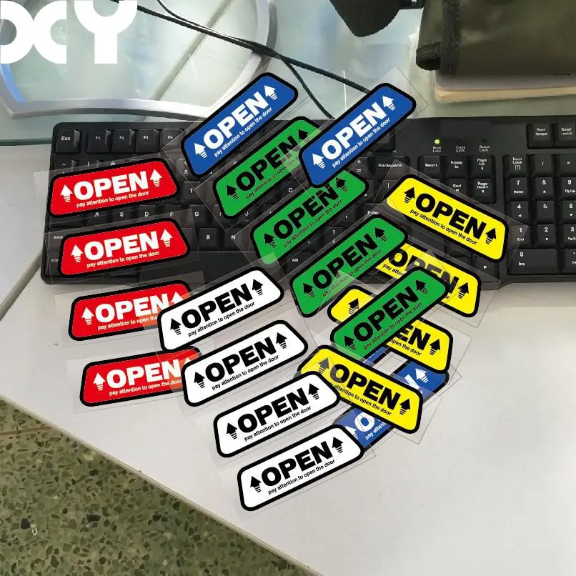 XY 4 шт./компл. светоотражающая открытая наклейка дверь предупреждающий сигнал