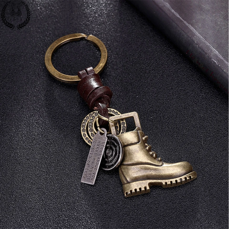 Мужские Винтажные кожаные брелоки подвески в стиле милитари|bag key chain|keychain shoeskeyrings