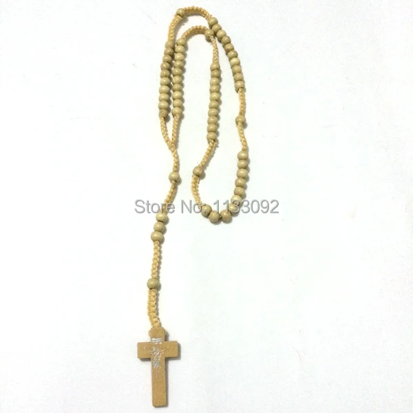 12 шт./лот бусы из дерева Розария смешанные цвета розари крест Rosery Jesus New Rosario ePacket