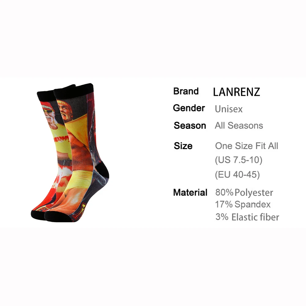 Носки с объемным принтом модные забавные носки для мужчин и женщин 200 вязаных