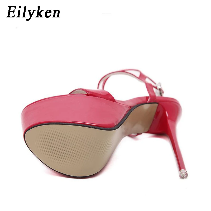 Босоножки женские летние на высоком каблуке 16 см с открытым носком и пряжкой|sandals