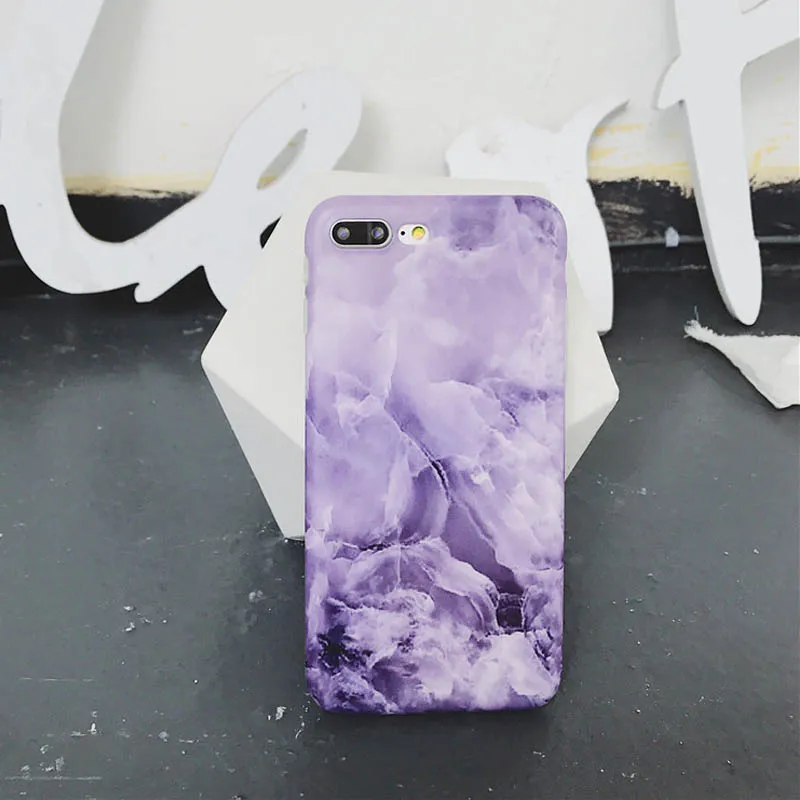 JIBAN роскошное фиолетовое Мрамор шаблон телефона чехол для iphone х 6 S плюс 7 8 задняя