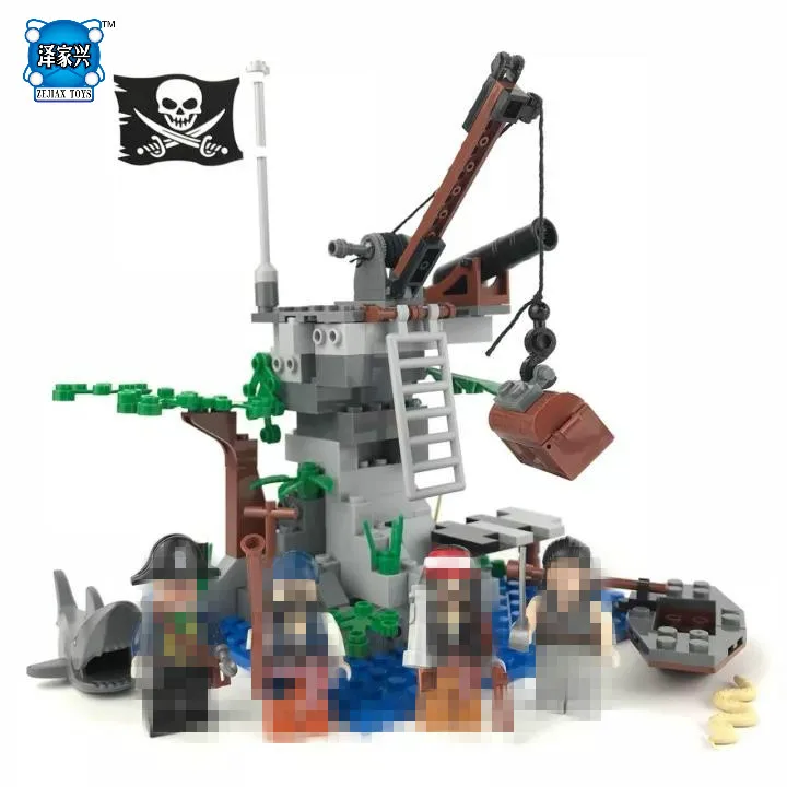 201 шт. Пираты Карибского моря сокровище транзитной станции строительный блок
