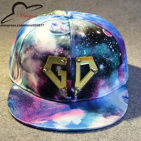 Hot Bigbang G-dragon GD Snapback Baseball Caps galaxy Star Sky Hat Galaxy Unisex Hip-hop Peaked Casual Outdoor | Аксессуары для