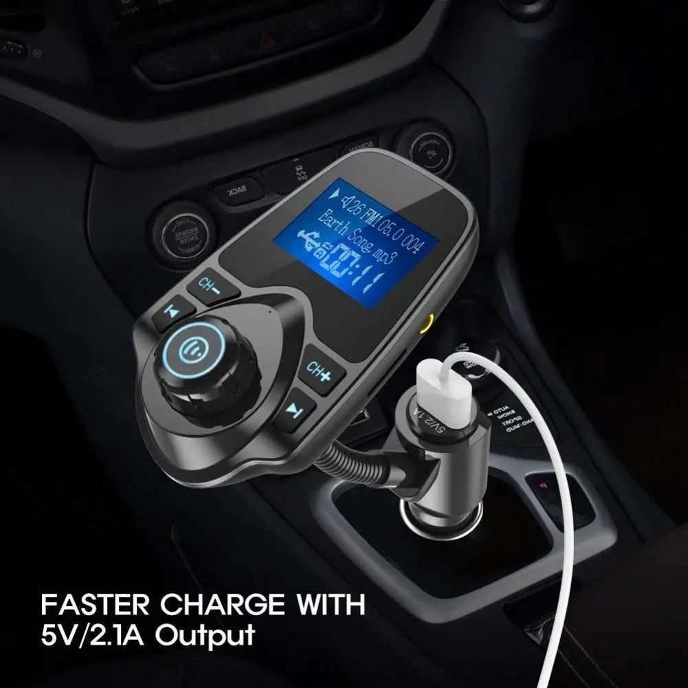 1 шт. Bluetooth автомобильный комплект fm-передатчик беспроводной радио адаптер USB зарядное устройство для телефона