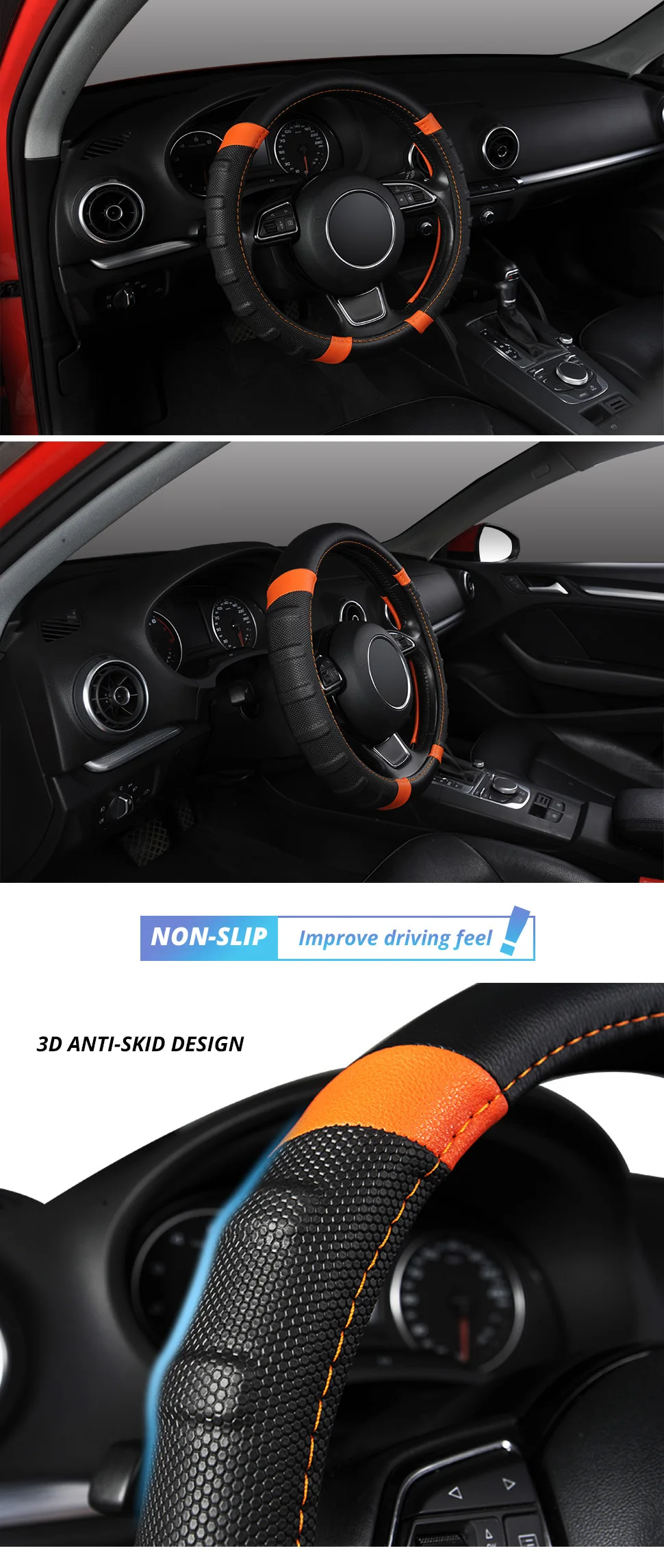 Кожаный чехол на руль 38 см/15 дюймов для Kia ceed cerato SORENTO, Sportage 3 r soul 2010 2009 2008 2007