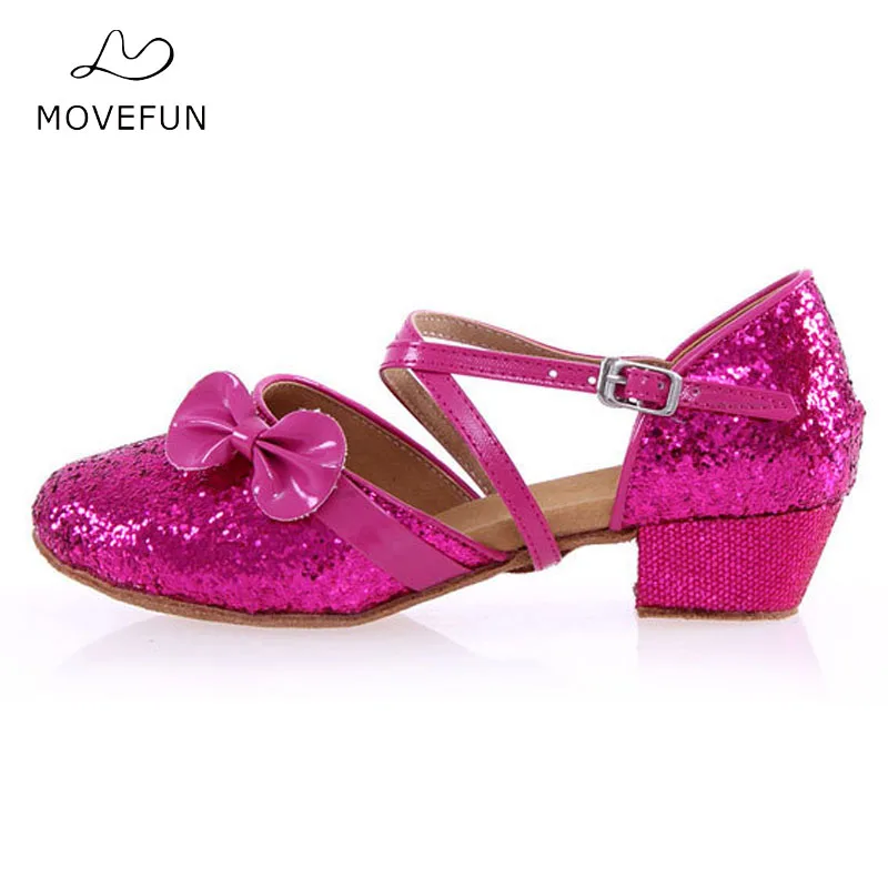 Movefun/детская обувь для латинских танцев серебристого и золотого цвета Обувь