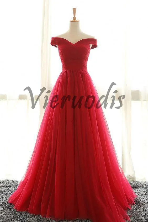 Красные атласные вечерние платья из тюля без рукавов с коротким шлейфом Длинные